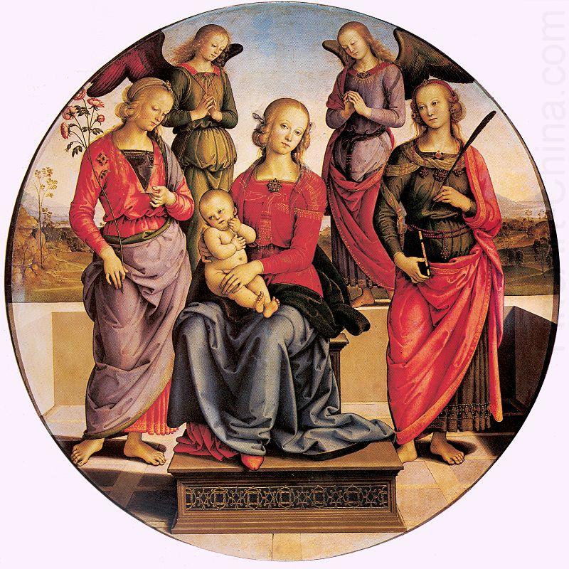 Madonna Enthroned with Child and Two Saints, PERUGINO, Pietro